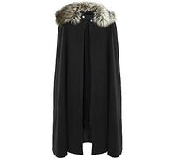 Cape Halloween, Mens Long Victorian Cloak With Collar Vintage Medieval King Cape Renaissance Capelet Viking Cosplay Costume