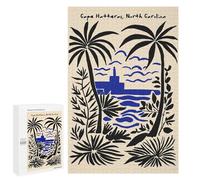 Cape Hatteras, North Carolina Art Print, 1000 PCS Challenging Puzzle for Adults - for Quiet Evenings And Focused Play