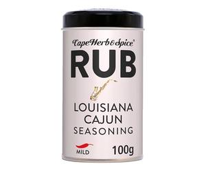 Cape Herb & Spice Louisiana Cajun Seasoning Rub, 100 g Tin (1-Pack)
