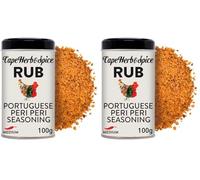 Cape Herb & Spice Portuguese Peri Peri Rub, Medium, 100 g Tin (2-Pack)