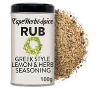 Cape Herb & Spice Rub Greek Style Lemon & Herb Seasoning Condiment Made With Natural Ingredients, 100 g Tin (Pack of 4)