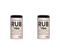 Cape Herb & Spice Rub Mediterranean Roasts Seasoning Condiment Made With Natural Ingredients, 100 g Tin (Pack of 2)