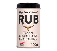 Cape Herb & Spice Rub Texan Steakhouse Seasoning Condiment, Chilli Rating Mild, 100 g Tin (Pack of 1)