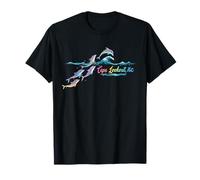 Cape Lookout NC Colorful Dolphin Lover Beach Vacation T-Shirt