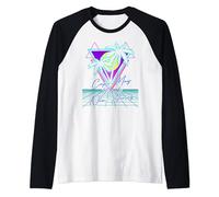 CAPE MAY BEACH NEW JERSEY Shore Retro 80s Vaporwave Style Raglan Baseball Tee