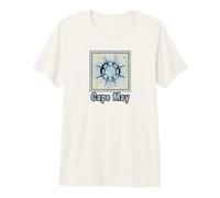 Cape May Nautical Maritime Ship Boat Wheel Historic Sailing Premium T-Shirt