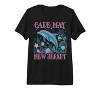 Cape May NJ Dolphin Colorful Beach Souvenir Premium T-Shirt