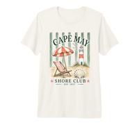 Cape May Shore Club Lighthouse Coastal New Jersey Premium T-Shirt