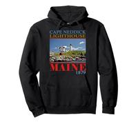 Cape Neddick Lighthouse Maine 1879 Design Pullover Hoodie