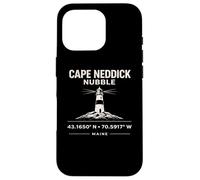 Cape Neddick Nubble Lighthouse Maine Coordinates Case for iPhone 16 Pro