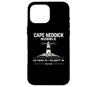 Cape Neddick Nubble Lighthouse Maine Coordinates Case for iPhone 16 Pro Max