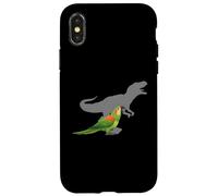 Cape Parrot with T rex Shadow Bird Lovers Case for iPhone X/XS