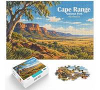 Cape Range National Park Australia Poster Jigsaw Puzzle, 1000 Piece | For a useful gift beyond Christmas Day, this adult jigsaw puzzle with 1000 pieces offers for the Christmas break.