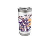 Cape San Blas Florida Paradise Alligator Retro Style Design Stainless Steel Insulated Tumbler