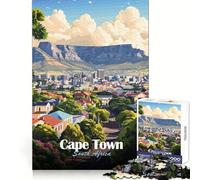 Cape Town Cityscape Jigsaw 1000 Pieces for Teenagers Mental Exercise Slow Leisure Snug Lock Perfect Xmas (38x52cm)