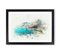 Cape Town in South Africa in Abstract Framed Print | A2 Black Framed Wall Art | Ready to Hang | Abstract Fantasy Picture | Living Room Bedroom Lounge Office
