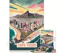 Cape Town Jigsaw 1000 Pieces for Teenagers Cognitive Memory Tranquil Pastime Exact Cut Joyful Xmas (38x26cm)