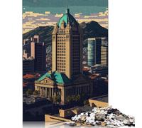 Cape Town Pixel Art Jigsaw Puzzles Puzzle for Adults Kids. 1000 Pieces Great Gifts Challenge Toy Educational Game Home Decoration for Educational Games Gifts 1000pcs (38x26cm)