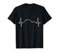Cape Town Skyline Heartbeat Love South Africa Table Mountain T-Shirt
