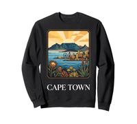 Cape Town South Africa Table Mountain Retro Travel Art Sweatshirt