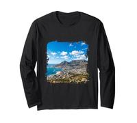 Cape Town Table Mountain Coastal City Landscape Scene Long Sleeve T-Shirt