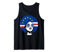 Cape Verde Afro Woman Flag Sunglasses Design Tank Top