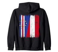 Cape Verde Austria Flag | Cape Verdean Austrian Roots Zip Hoodie