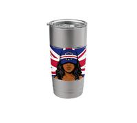 Cape Verde Britain Flags Roots British Cabo Verde Heritage Stainless Steel Insulated Tumbler