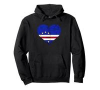 Cape Verde Cabo Roots Pride Heart Love Cape Verdean Flag Pullover Hoodie