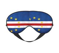 Cape Verde Cabo Verdean Flag Eye Mask Sleep Mask Light BlockBlindfold Night Eyes Cover Soft Pressure-Free Eyeshade with Elastic Strap for Home Travel Office Nap Yoga