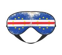 Cape Verde Cabo Verdean Flag Eye Mask Sleep Mask Light BlockBlindfold Night Eyes Cover Soft Pressure-Free Eyeshade with Elastic Strap for Home Travel Office Nap Yoga
