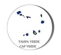 CAPE VERDE COUNTRY MAPPED 38mm Round Fridge Magnet