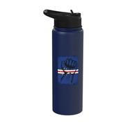 Cape Verde Flag Cabo Verde Cape Verdean Roots Stainless Steel Insulated Water Bottle
