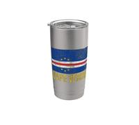 Cape Verde Flag Cabo Verde Praia Stainless Steel Insulated Tumbler