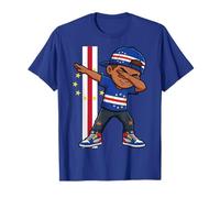 Cape Verde Flag Dabbing Kid Cabo Verdean Boy T-Shirt