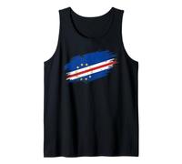 Cape Verde Flag Distressed Grunge Graphic Tank Top