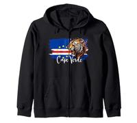 Cape Verde flag tshirt, Cape Verde map, Cape Verde for women Zip Hoodie
