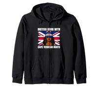 Cape Verde Girl Heritage British Born Cape Verdean Roots Zip Hoodie