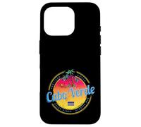 Cape Verde Island Sunset Retro Palm Tree Vintage Souvenir Case for iPhone 16 Pro