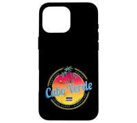 Cape Verde Island Sunset Retro Palm Tree Vintage Souvenir Case for iPhone 16 Pro Max