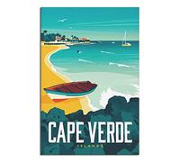 Cape Verde Island Vintage Travel Posters Beach Canvas Art Print Office Family Bedroom Decorative Posters Gift Wall Decor Poster 16x24inchs(40x60cm) Unframe-.