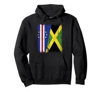 Cape Verde Jamaica Half Flag Cape Verdean Jamaican Heritage Pullover Hoodie