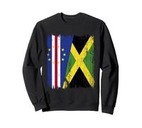 Cape Verde Jamaica Half Flag Cape Verdean Jamaican Heritage Sweatshirt