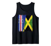 Cape Verde Jamaica Half Flag Cape Verdean Jamaican Heritage Tank Top