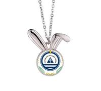 Cape Verde National Emblem Country Rabbit Necklace Pendant Bunny Animal Jewelry Gift
