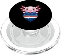 Cape Verde Roots Axolotl Cabo Verde Cape Verdean Flag PopSockets PopGrip for MagSafe
