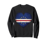 Cape Verde Roots Heart Cabo Verde Cape Verdean Flag Sweatshirt