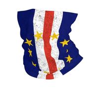 Cape Verde Verdean Vintage Flag Unisex Tube Scarf Stylish Bandana Microfiber Neck Warmer For Sports Running Outdoor