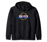 Cape Verdean Clothes: Boa Vista | Cape Verde Flag Zip Hoodie