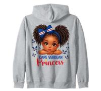 Cape Verdean Princess Cute Girl Flag Headband Zip Hoodie